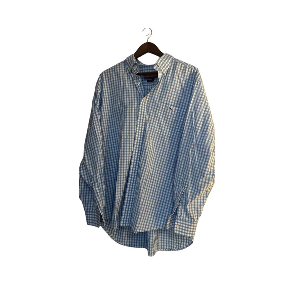 Men’s Vineyard Vines Blue/White Dress Shirt size XL